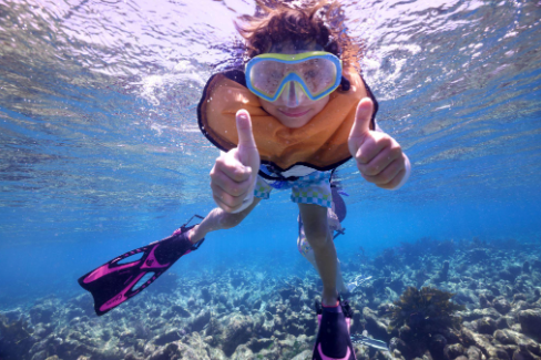 key largo snorkeler happy they upgraded their trip